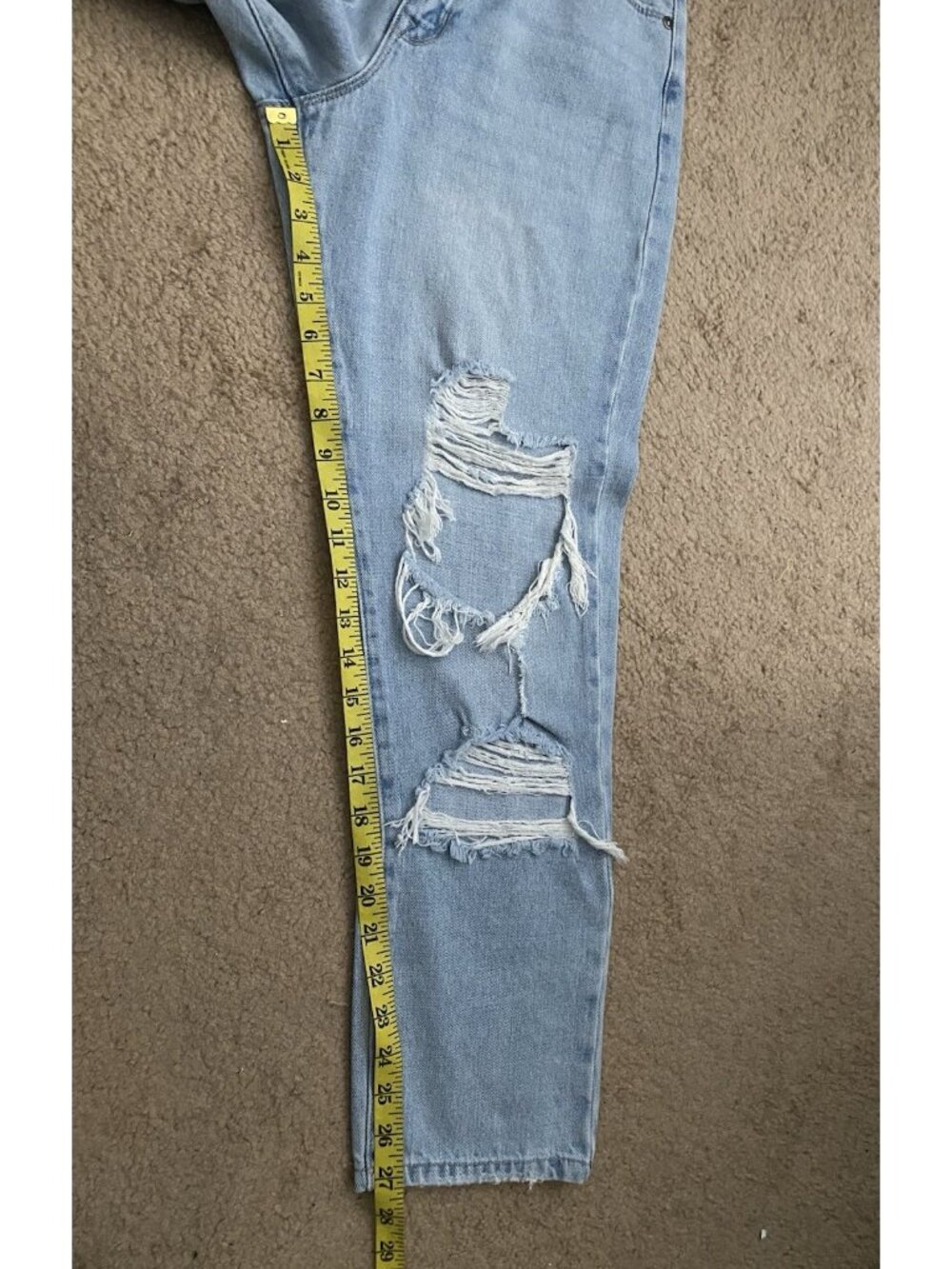 Women's JBD By Just Black Denim Light Wash Distressed Straight Leg Jeans Sz 27 - Picture 3 of 7